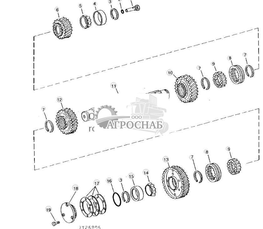 COUNTERSHAFT (LOW) (12-SPEED SYNCRO) 
